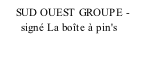 SUD OUEST GROUPE -        signé La boîte à pin's